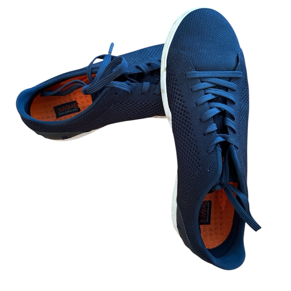 SWIMS Shoes Sneakers Knit Lace-Up Sneakers Navy Blue US 10 EU 43